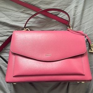 Trendy pink DKNY multi function purse